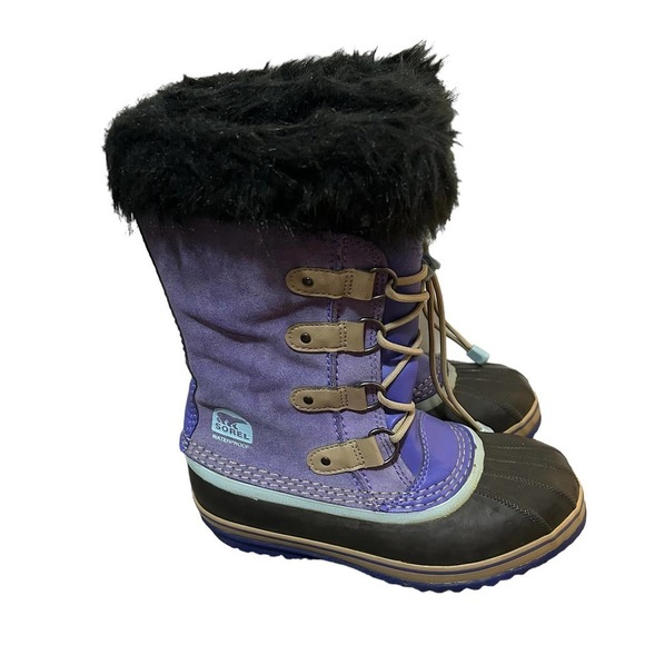 Sorel Purple Joan of Arctic Boots w/Faux Fur Trim - Picture 2 of 12